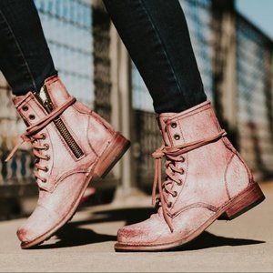 Freebird Manchester Pink Distressed Boots